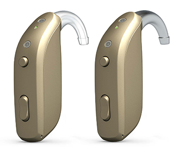 resound one bte plastic and metal hook gold